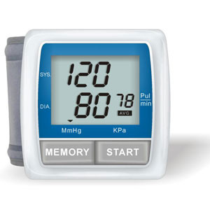 Home Wrist Blood Pressure Monitor with Big LCD Display and Plastic House